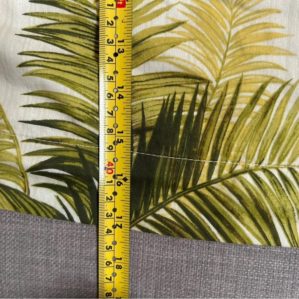 TOMMY BAHAMA Island Botanical Window Lined Valance Tropical Leaves#0901258B